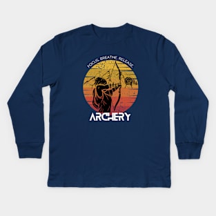 Wear your sport, Archery Kids Long Sleeve T-Shirt